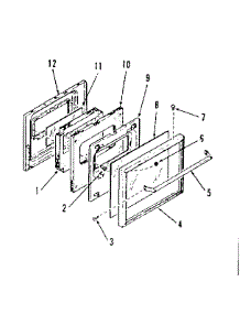 Oven Door Section parts for Kenmore Range 278.4228690 (2784228690, 278 4228690) from AppliancePartsPros.com
