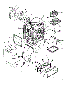 Oven Body Section parts for Kenmore Range 911.7398710 (9117398710, 911 7398710) from AppliancePartsPros.com