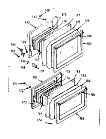 Full Glass Oven Door parts for Kenmore Range 103.3267061 (1033267061, 103 3267061) from AppliancePartsPros.com