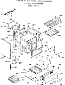 Body Section parts for Kenmore Range 911.7268210 (9117268210, 911 7268210) from AppliancePartsPros.com
