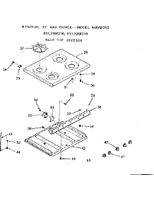 Main Top Section parts for Kenmore Range 911.7268210 (9117268210, 911 7268210) from AppliancePartsPros.com