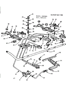 Burner Section parts for Kenmore Range 103.7666204 (1037666204, 103 7666204) from AppliancePartsPros.com
