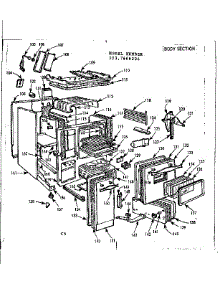 Body Section parts for Kenmore Range 103.7666204 (1037666204, 103 7666204) from AppliancePartsPros.com