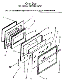 Oven Door parts for Kenmore Range 119.7498893 (1197498893, 119 7498893) from AppliancePartsPros.com