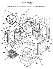 Body Section parts for Kenmore Range 119.7498893 (1197498893, 119 7498893) from AppliancePartsPros.com