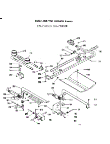 Oven And Top Burner Parts parts for Kenmore Range 119.7338310 (1197338310, 119 7338310) from AppliancePartsPros.com