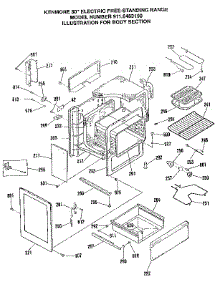Body Section parts for Kenmore Range 911.6483190 (9116483190, 911 6483190) from AppliancePartsPros.com