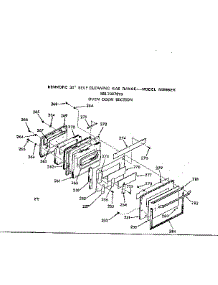 Oven Door Section parts for Kenmore Range 103.7387813 (1037387813, 103 7387813) from AppliancePartsPros.com