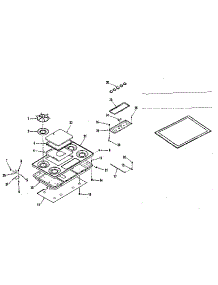 Main Top Section parts for Kenmore Range 917.3368215 (9173368215, 917 3368215) from AppliancePartsPros.com
