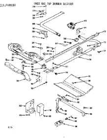 Oven And Top Burner Section parts for Kenmore Range 119.7408110 (1197408110, 119 7408110) from AppliancePartsPros.com