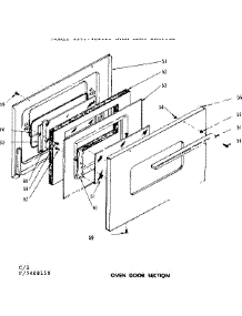 Oven Door Section parts for Kenmore Range 119.7408110 (1197408110, 119 7408110) from AppliancePartsPros.com