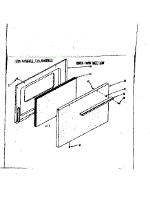 Oven Door Section parts for Kenmore Range 119.6458111 (1196458111, 119 6458111) from AppliancePartsPros.com