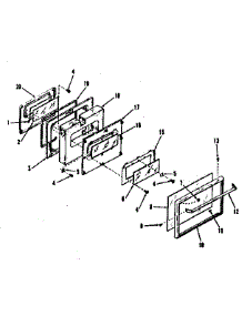 Oven Door Section parts for Kenmore Range 911.4688611 (9114688611, 911 4688611) from AppliancePartsPros.com