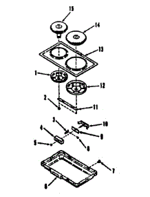 Optional Electric Hob Element Module Kit 4998530 & 4998630 parts for Kenmore Range 911.4688611 (9114688611, 911 4688611) from AppliancePartsPros.com