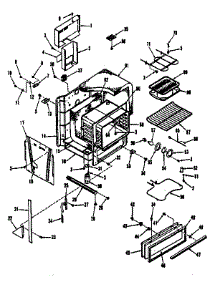 Oven Body Section parts for Kenmore Range 911.4688611 (9114688611, 911 4688611) from AppliancePartsPros.com
