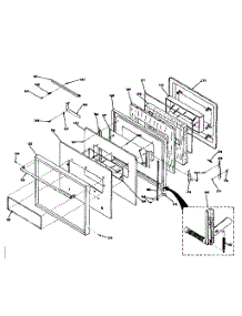Upper Oven Door parts for Kenmore Range 850.4277560 (8504277560, 850 4277560) from AppliancePartsPros.com
