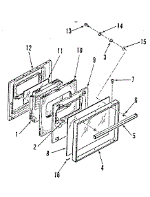 Oven Door Section parts for Kenmore Range 278.4228892 (2784228892, 278 4228892) from AppliancePartsPros.com