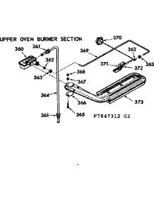 Upper Oven Burner Section parts for Kenmore Range 103.7847342 (1037847342, 103 7847342) from AppliancePartsPros.com