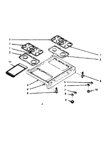 Main Top Section parts for Kenmore Range 103.7377060 (1037377060, 103 7377060) from AppliancePartsPros.com