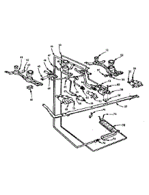 Burner Section parts for Kenmore Range 103.721610 (103721610, 103 721610) from AppliancePartsPros.com