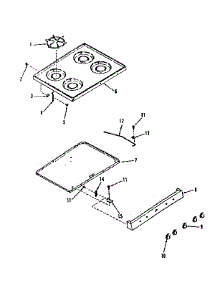Main Top Section parts for Kenmore Range 911.7118710 (9117118710, 911 7118710) from AppliancePartsPros.com