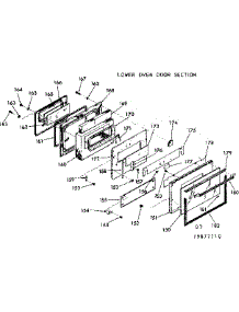 Lower Oven Door Section parts for Kenmore Range 103.9877710 (1039877710, 103 9877710) from AppliancePartsPros.com