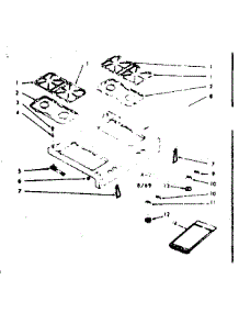Main Top Section parts for Kenmore Range 103.7857060 (1037857060, 103 7857060) from AppliancePartsPros.com