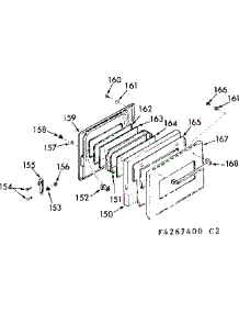 Oven & Broiler Door parts for Kenmore Range 103.4267491 (1034267491, 103 4267491) from AppliancePartsPros.com