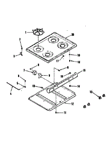 Main Top Section parts for Kenmore Range 911.7878310 (9117878310, 911 7878310) from AppliancePartsPros.com