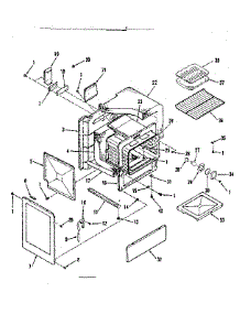 Illustration For Oven Body Section parts for Kenmore Range 911.7358610 (9117358610, 911 7358610) from AppliancePartsPros.com