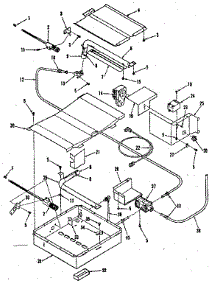 Illustration For Broiler & Oven Burner Section parts for Kenmore Range 911.7358610 (9117358610, 911 7358610) from AppliancePartsPros.com