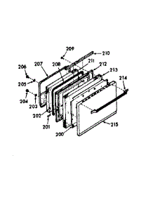Oven Door Section parts for Kenmore Range 103.7857211 (1037857211, 103 7857211) from AppliancePartsPros.com