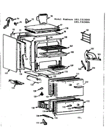Body Section parts for Kenmore Range 103.7315000 (1037315000, 103 7315000) from AppliancePartsPros.com