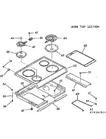 Main Top Section parts for Kenmore Range 103.9367614 (1039367614, 103 9367614) from AppliancePartsPros.com