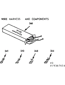 Wire Harness And Components parts for Kenmore Range 103.9367614 (1039367614, 103 9367614) from AppliancePartsPros.com