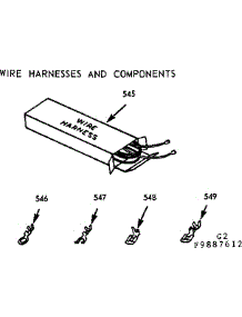 Wire Harness And Components parts for Kenmore Range 103.9887612 (1039887612, 103 9887612) from AppliancePartsPros.com