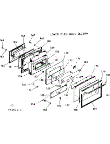 Lower Oven Door Section parts for Kenmore Range 103.9887612 (1039887612, 103 9887612) from AppliancePartsPros.com