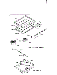 Main Top Cook Surface parts for Kenmore Range 103.9377520 (1039377520, 103 9377520) from AppliancePartsPros.com