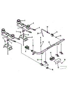 Illustration And Parts List For Top Burner Section parts for Kenmore Range 911.7318511 (9117318511, 911 7318511) from AppliancePartsPros.com