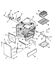 Illustration For Oven Body Section parts for Kenmore Range 911.7318511 (9117318511, 911 7318511) from AppliancePartsPros.com