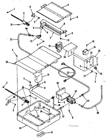Illustration For Broiler & Oven Burner Section parts for Kenmore Range 911.7318511 (9117318511, 911 7318511) from AppliancePartsPros.com
