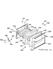 Oven & Broiler Door parts for Kenmore Range 103.4267440 (1034267440, 103 4267440) from AppliancePartsPros.com