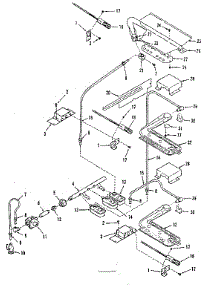 Burner Section parts for Kenmore Range 278.3288690 (2783288690, 278 3288690) from AppliancePartsPros.com
