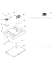 Main Top Section parts for Kenmore Range 911.9108610 (9119108610, 911 9108610) from AppliancePartsPros.com