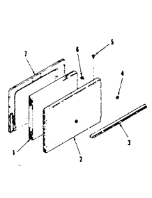 Oven Door Section parts for Kenmore Range 911.9108610 (9119108610, 911 9108610) from AppliancePartsPros.com