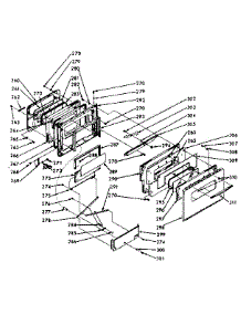 Oven Door Section parts for Kenmore Range 103.9496800 (1039496800, 103 9496800) from AppliancePartsPros.com