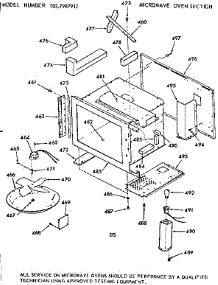 Microwave Oven Section parts for Kenmore Range 103.7907912 (1037907912, 103 7907912) from AppliancePartsPros.com