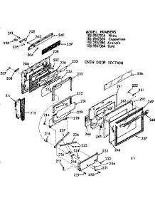 Oven Door Section parts for Kenmore Range 103.9867324 (1039867324, 103 9867324) from AppliancePartsPros.com