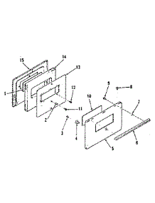 Oven Door Section 911.6138511 parts for Kenmore Range 911.6158511 (9116158511, 911 6158511) from AppliancePartsPros.com
