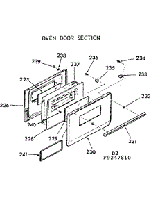 Oven Door Section parts for Kenmore Range 911.9247810 (9119247810, 911 9247810) from AppliancePartsPros.com